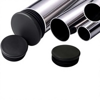 Kit d'assortiment d'embouts de tubes en plastique ronds noirs, embout de poteau de tube pour tube en métal et glissement de protection de meubles