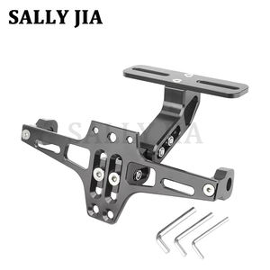 Soporte plegable para matrícula de motocicleta modificado con CNC aleación de aluminio señal de giro trasera soporte para matrícula de cola corta - Product Image 3