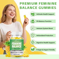 Gummies Probiotiques Ananas-Cranberry pour Femmes Marque Blanche pour la Santé Vaginale et l'Équilibre du pH - Gummies Premium pour l'Équilibre Féminin