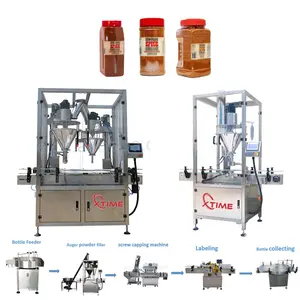 Factory automatic milk/spices powder filling machine high accuracy canning powder packing line machine