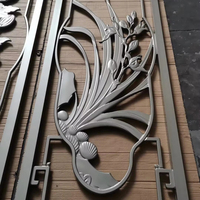 Paravent moderne en métal et bambou découpé au laser pour salon, panneau décoratif en aluminium gravé
