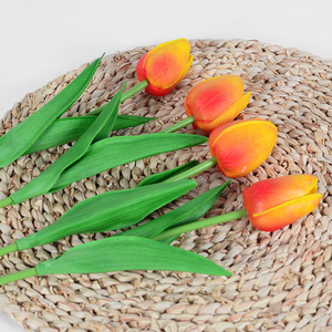 Chất Lượng Cao <span class=keywords><strong>B</strong></span>ất Cảm Ứng Nhân Tạo Hoa PU Màu Hồng Màu Đỏ Tulip Cô Dâu <span class=keywords><strong>B</strong></span>ó Hoa Cho Đám Cưới Trang Trí Nội Thất - Product Image 5