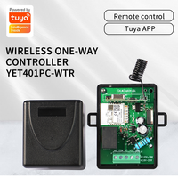 Controlador de motor YET401WTR Tuya WIFI y RF 1-CH 433Mhz Receptor Puerta de garaje Controlador remoto inalámbrico Puerta