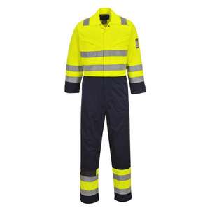 PORTWEST - MV28YNRL Alta visibilidad Modaflame Amarillo/azul marino overall - EAN 5036108188840 ROPA DE TRABAJO RESISTENTE A LLAMAS - Product Image 1