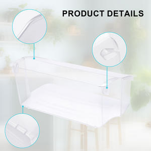 Boîte de rangement pour tiroir de réfrigérateur, 1 compartiment, plastique PP, résistant au congélateur, organisateur de réfrigérateur rectangulaire, accessoire - Product Image 3