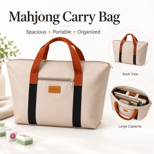 Sac de transport grande capacité pour Mahjong américain, sac fourre-tout portable à fermeture éclair pour rangement de tuiles de Mahjong, supports et accessoires - Product Image 1
