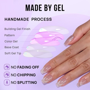 Custom Design Short Coffin <b>Nails</b> Artificial Fingernails False <b>Nail</b> Cat Eye Glitter Soft Gels Press on <b>Nails</b> <b>Sets</b> - Product Image 5