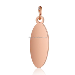 Biểu tượng tùy chỉnh khắc đồ trang sức Vòng Cổ Vòng Đeo Tay Thép không gỉ đồ trang sức hình bầu dục tag thành phần phát hiện - Product Image 4