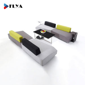 Área pública Colaboración Recepción Modular Sala de espera Asientos Oficina <span class=keywords><strong>Biblioteca</strong></span> Juego de sofá de tela - Product Image 5