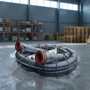 Oil / Fuel Suction <b>Hose</b> Spiral Wire Reinforced NBR <b>Rubber</b> <b>Hose</b> with Red Flange Ends for Oil Fuel Suction - Product Image 3