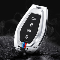 Alliage de zinc + étui à clés de voiture en Silicone couverture à distance coque de clé intelligente housses de sac adaptées pour JAC KMC Chery Jetour X90