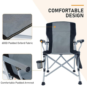 <span class=keywords><strong>Sillas</strong></span> Plegables Portátiles de Oxford 600D Modernas para Exteriores, Camping, Senderismo, <span class=keywords><strong>Playa</strong></span>, Pesca, Jardín, Picnic, Hotel, Respaldo Alto - Product Image 4