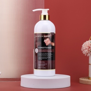 Traitement à la kératine végétale naturelle de qualité supérieure, marque privée, formule 2-en-1 nourrissante à l'huile de coco et au collagène pour cheveux africains - Product Image 1