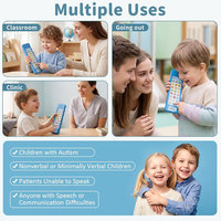 Dispositif de communication non verbale portable à code couleur, matériau ABS écologique, 24 boutons parlants, durée du son personnalisable