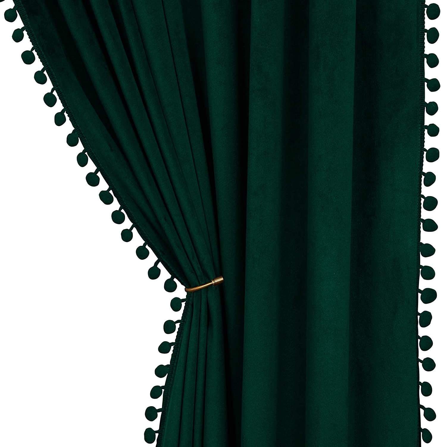 Green velvet curtain
