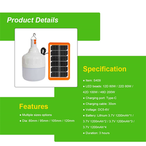 Khẩn cấp năng lượng mặt trời ánh sáng năng lượng mặt trời LED Sạc ánh sáng vườn năng lượng mặt trời đèn khẩn cấp đèn Led năng lượng mặt trời có thể sạc lại bóng đèn sáng Spotlight - Product Image 2