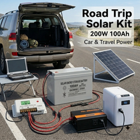 Sistema Completo de Energía Solar Avanzado para Estación Base, 200W, Batería de Gel de 100Ah con Controlador PWM y Protección Contra Sobrecarga