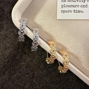 Pendientes de Aro de Plata de Ley S925 con Monedas de Cobre, Estilo Chino Nuevo, Modernos, Ligeros, de Lujo, Sencillos y Personalizados - Product Image 3