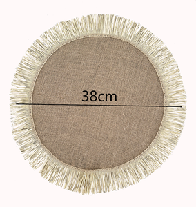 Manteles Individuales de Yute Aislantes del Calor, con Borde de Fibra de Papel, Elegantes Manteles para Mesa de Restaurante, para Comida Caliente - Product Image 5