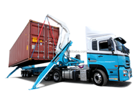 Camion de conteneur de poussoir latéral de remorque de conteneur de chargement d'individu, semi remorque de chargement latéral