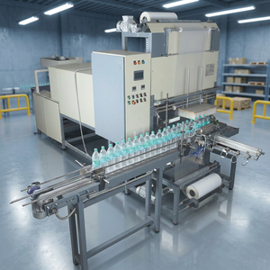 เครื่องห่อฟิล์มหดอัตโนมัติควบคุมด้วย PLC สำหรับบรรจุภัณฑ์ขวดเครื่องดื่ม พร้อมมอเตอร์ 380V เกียร์บ็อกซ์ และปั๊ม - Product Image 5
