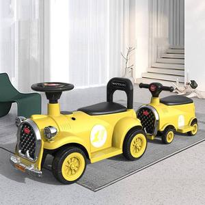 Chất Lượng Tốt Nhất Điện Trẻ Em Xe Đồ Chơi 3 Năm Tuổi Chàng Trai Cô Gái Pin Hoạt Động Điều Khiển Từ Xa Đi Xe 1 + 1 Bé Tàu Điện Bao Gồm - Product Image 4