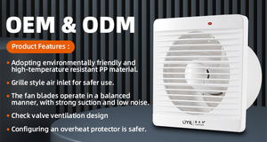 Ventilateur d'évacuation de cuisine portable 4 6 8 pouces mural à flux axial faible <span class=keywords><strong>bruit</strong></span> pour usage domestique extracteur de salle de bain - Product Image 6