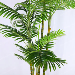 Nouveau palmier en <span class=keywords><strong>bambou</strong></span> <span class=keywords><strong>artificiel</strong></span> avec pour jardin décor à la maison tronc en plastique arbre grandes feuilles couleur verte 160cm plantes simulées - Product Image 5