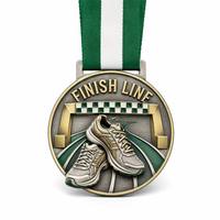 Médaille personnalisée de demi-marathon, 5K, 10K, récompense pour les coureurs, médailles en alliage de zinc 3D pour les événements sportifs
