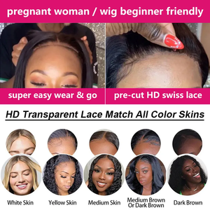 Pelucas sin Pegamento al por Mayor, Cabello Humano 100% para Mujeres Negras, Pelucas de Cabello Humano Natural Baratas con Frente de Encaje HD - Product Image 6