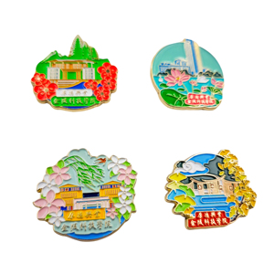 定制金陵理工大学金属冰箱贴套装，校园风景和校训，大学纪念品 - Product Image 1