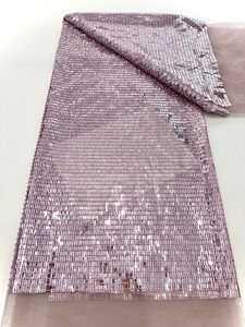 Ống ngọc trai mới thêu sequin hình chữ nhật và vải cuộn cho váy dạ hội, trang phục biểu diễn, vải lưới - Product Image 5