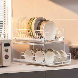 <span class=keywords><strong>Escurridor</strong></span> de platos de cocina de Metal moderno, <span class=keywords><strong>escurridor</strong></span> de bandeja de cubiertos de plástico <span class=keywords><strong>y</strong></span> asas de <span class=keywords><strong>madera</strong></span> natural, drenaje de goteo - Product Image 5