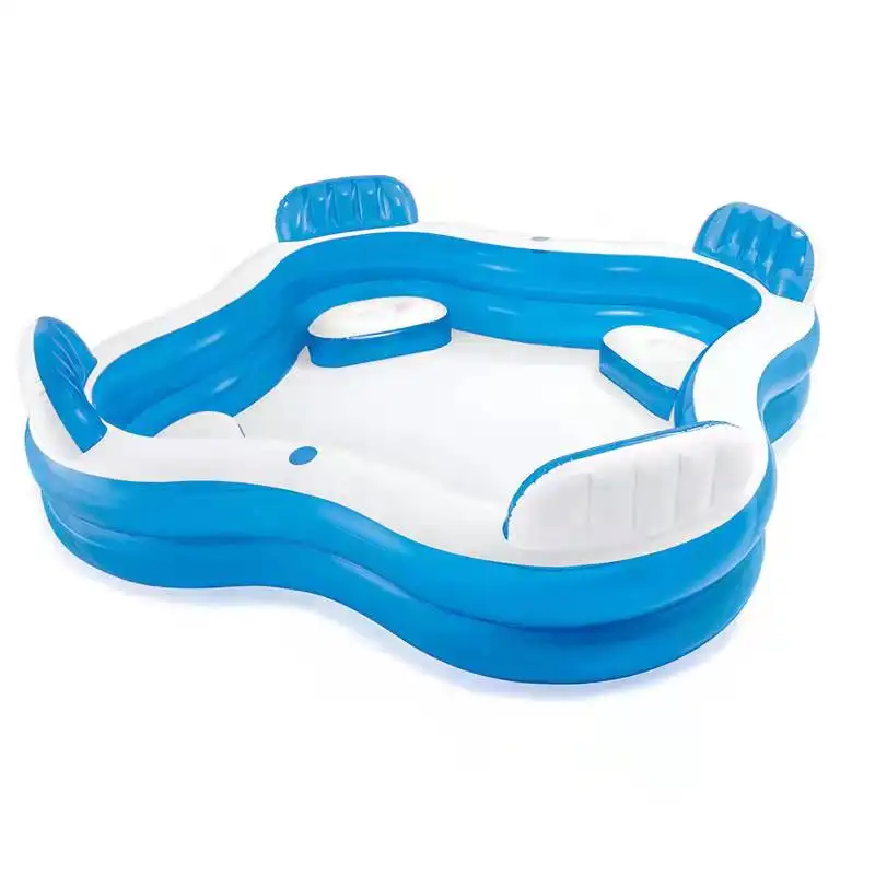 229*229*66 सेमी ओब्ल डिजाइन pvc जल वर्ग पूल के ऊपर inflatable परिवार तैराकी
