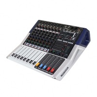 Console de Mixage Professionnelle 8 Canaux avec Amplificateur de Puissance, Contrôleur DJ Son USB Écho, Mixeur Audio Numérique avec Ampli de Puissance