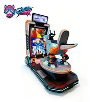 Simulateur de course VR 9D au design coloré pour parc d'attractions, chaise de course VR à mouvement, machine de jeu de conduite automobile en réalité virtuelle pour salle de jeux VR