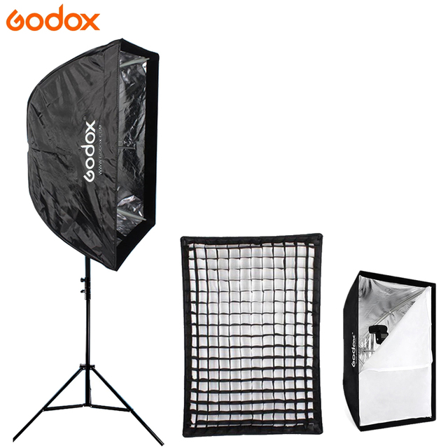 Umbrella Softbox With Grid Square 50*70cm 19*27inches With Bag For Studio Flash Speedlight Portrait Product Photography