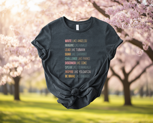 T-shirt da donna per il potenziamento femminile, vestibilità regolare, girocollo, manica corta, 100% cotone jersey, casual, per tutte le stagioni, con stampa a lettere - Product Image 2