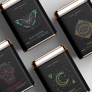 Bán Buôn Biểu Tượng Tùy Chỉnh Trung Quốc Sinh Thái Thân Thiện Với Trà Hộp Sang Trọng Màu Đen Lớn Kín Kim Loại Vuông Trà Tin Bao Bì Hộp - Product Image 5