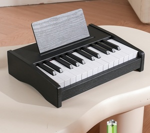 Wooden Portable 25 <b>Keys</b> Electronic Piano Keyboard Rechargeable for Kids, Musical Instrument for Children Playing - Product Image 5