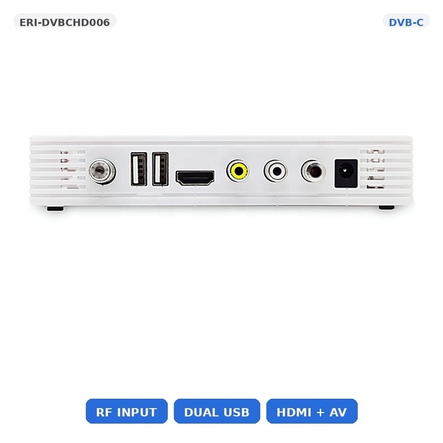 Digital Cable TV Receiver DVB-C HEVC USB PVR Time Shift HD AV for Pay TV Operator ERI-DVBCHD006