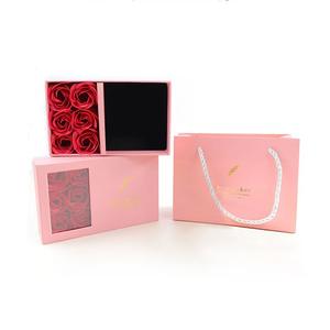 Élégant <span class=keywords><strong>Coffret</strong></span> Cadeau de Savon en Papier et Bijoux Fleur de Rose, Boîte de Rangement Rectangulaire de Luxe pour la Saint-Valentin, Fête <span class=keywords><strong>des</strong></span> Mères, Anniversaire - Product Image 1