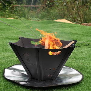 OEM/ODM Modern Steel Fire Pit Stove Small <strong>Folding</strong> Design Camping <strong>Firepit</strong> for Outdoor Patios and Gardens Factory-Packed - Product Image 1