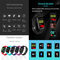 Lemfo — montre connectée 116 plus, écran oled HD, numérique, rappel d'appel, moniteur de sommeil, alarme mclock, pour sport, nouveau
