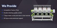 Machine à broder industrielle FUJA à 4 têtes de haute précision 1200 tr/min, informatisée avec moteur servo complet pour casquettes, t-shirts, broderie plate, CE ISO