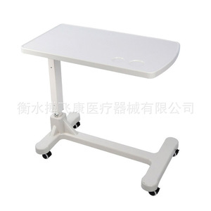Hospital <b>Table</b> Rectangle Trestle Base With Wheels <b>Adjustable</b> Height For Health Massage Use - Product Image 4