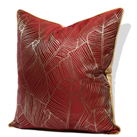 Nouvelle housse de coussin décorative de luxe haut de gamme rouge, taie d'oreiller géométrique pour canapé, lit, coussin de canapé, housses de coussin 50x50 45x45