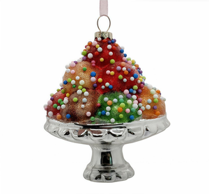 Ornement de Noël en verre sur le thème de la nourriture ludique pour les fêtes de Noël à la maison, cadeau mignon pour les amateurs de crème glacée, passionnés de décoration de vacances - Product Image 6