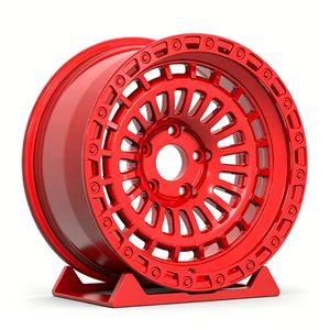 ล้อแม็<span class=keywords><strong>ก</strong></span>ซ์ Beadlock สีแดงเงา 4x100 5x114.3 Aro 5 รู <span class=keywords><strong>ขอบ</strong></span> <span class=keywords><strong>15</strong></span> 17 นิ้ว 4 รู ล้ออัลลอยสำหรับรถยนต์ 5x100 - Product Image 1