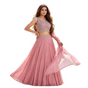 Noor-e-Zyana Natural Embroidery Comfortable SIMAR SILK Floor-Length <b>Lehenga</b> - Product Image 1